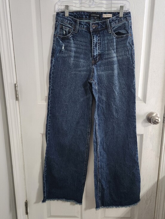 BCBGeneration Denim - BCBG high rise wide leg distressed denim jeans y2k relaxed fit grunge baggy